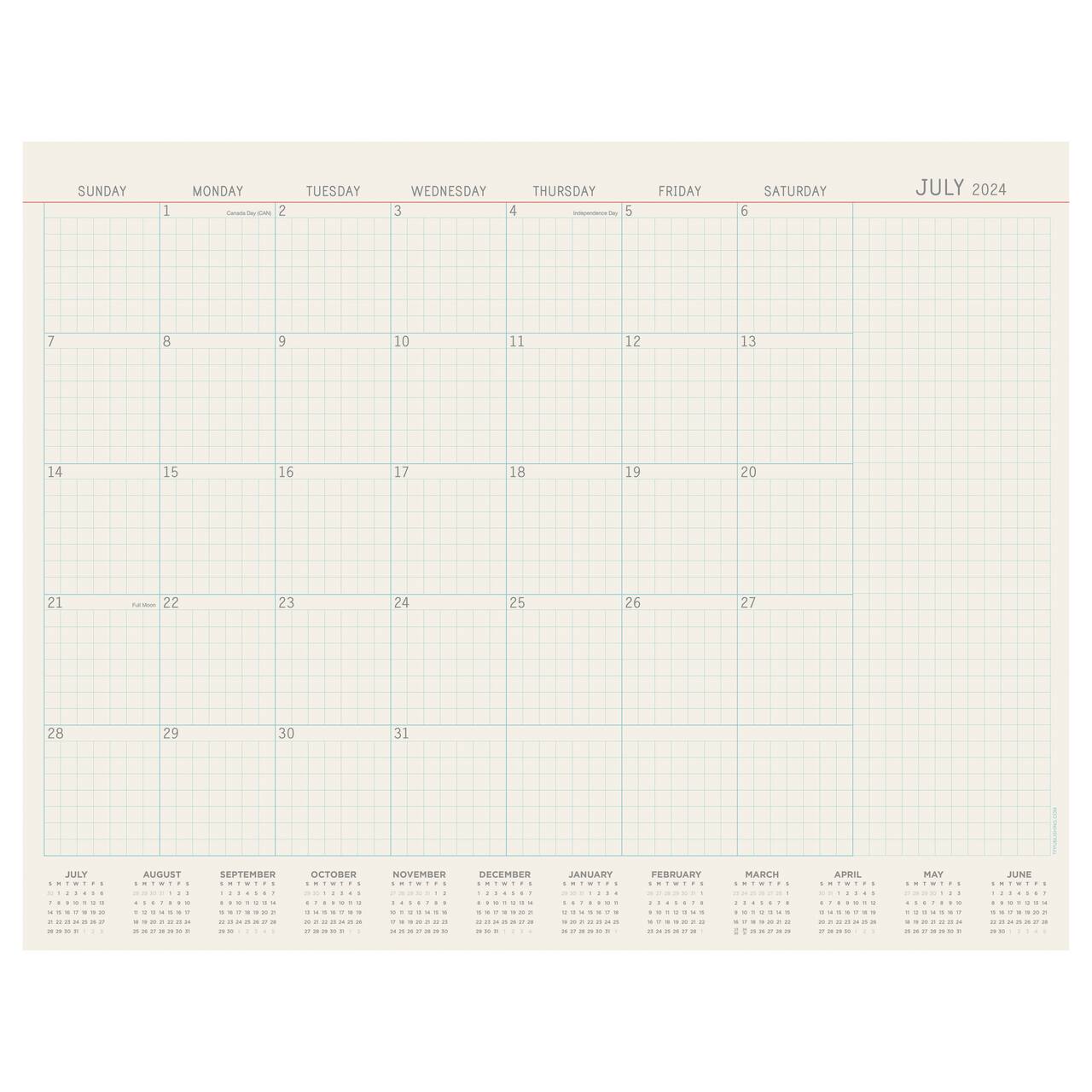 TF Publishing 2024-2025 Large Vintage Professional Desk Pad Calendar